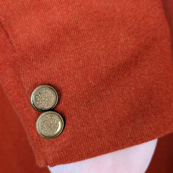 V. Pat Argenti Boutique Orange Button Blazer - Picture 6 of 11